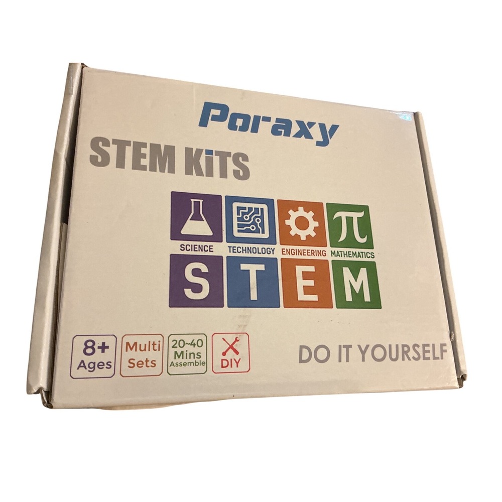 Poraxy STEM Kits 5 in 1 DIY Wooden Building Science Experiments Model POR083-FBA